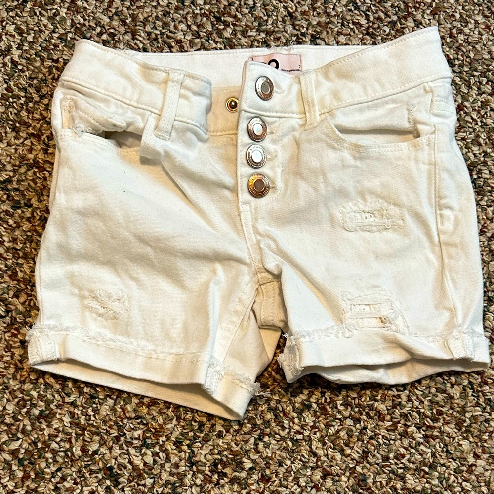 White Denim Girls Shorts - Size 7